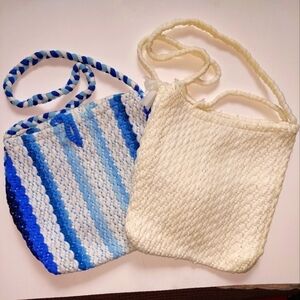 Vintage* 2 Du-Val Handmade Weaved Totes.